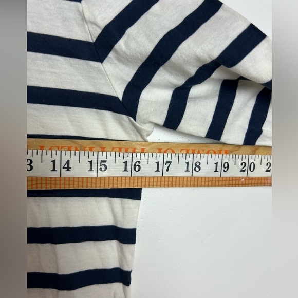 Crewcuts J.Crew Kids Girl Size 14 Top Blouse Striped White-Black Turtleneck - Picture 5 of 11